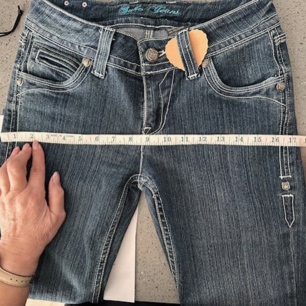 👖 Vintage SUKO Flared Jeans - Medium Wash - Size 5 👖 - Picture 12 of 12